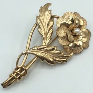 Gold Filled CA Arrow Carl Art Vintage Brooch Pin